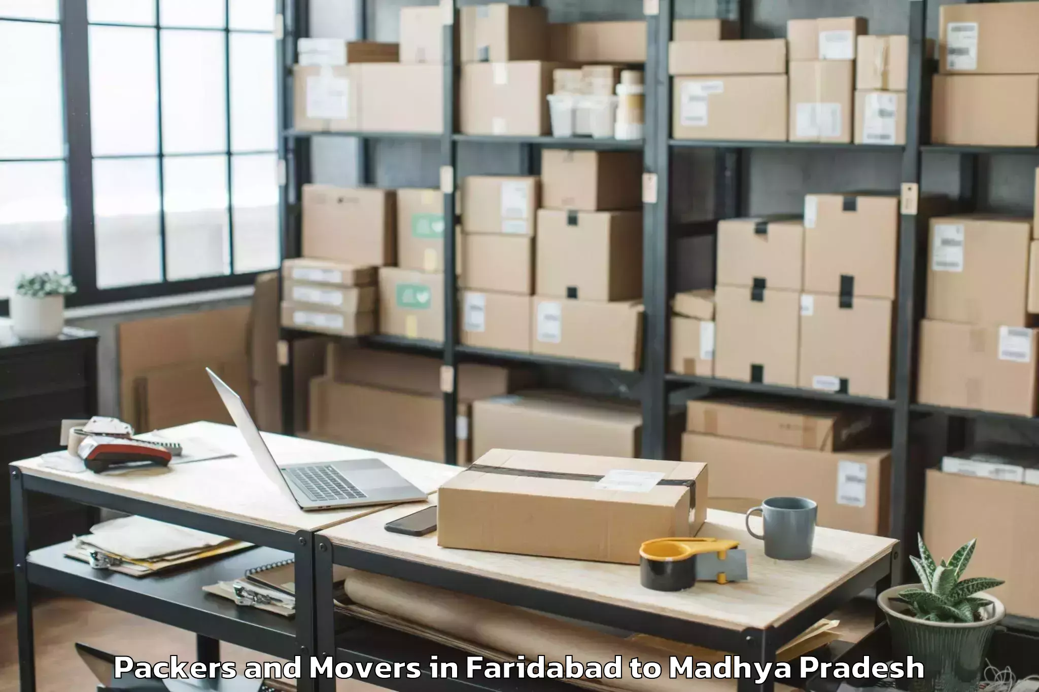 Reliable Faridabad to Ganj Basoda Packers And Movers